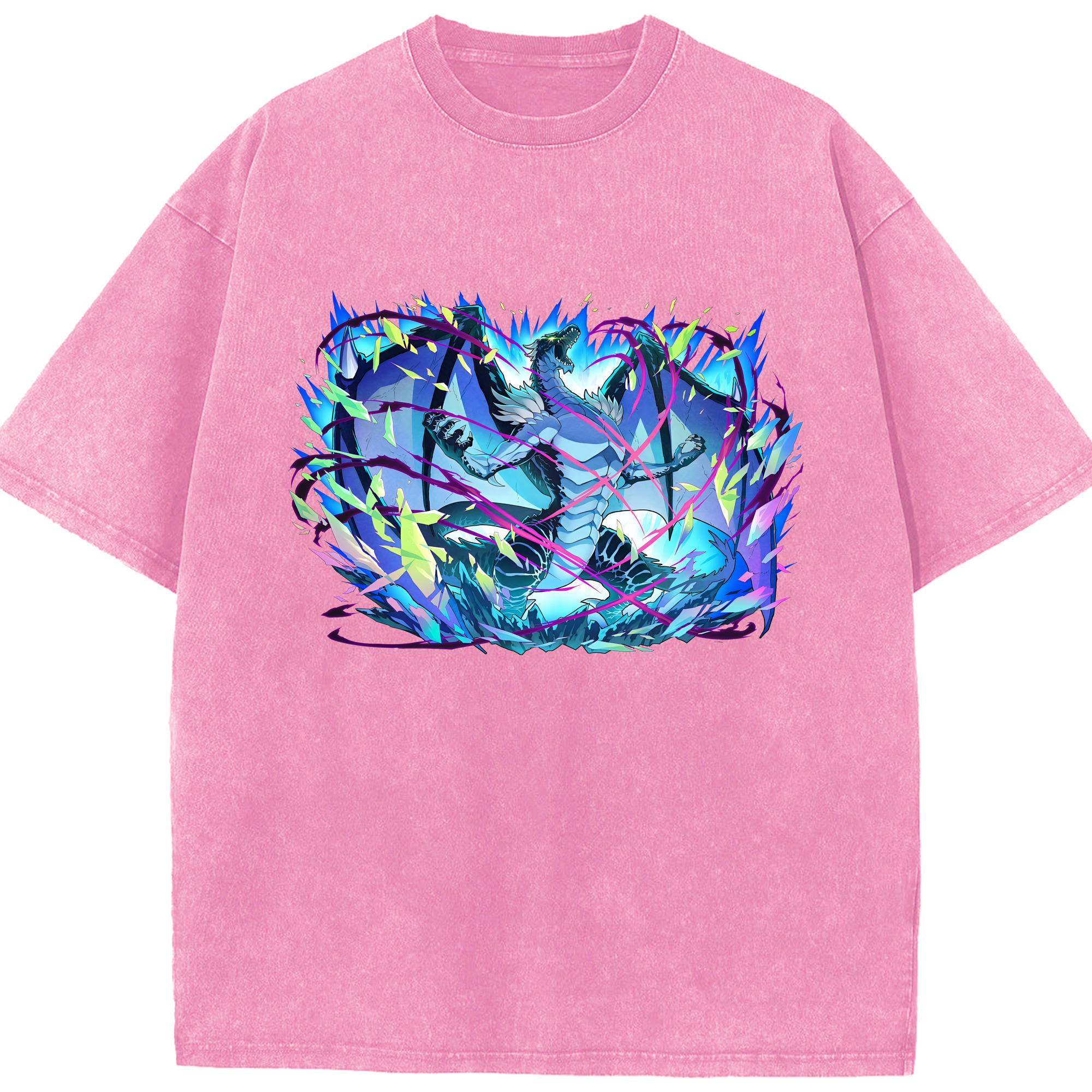 （画像用） 転スラ Regarding Reincarnated to Slime 綿100% ヴィンテージ風 半袖Tシャツ（フロントプリント）